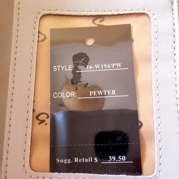 Nwt pewter metallic gray wallet vegan - Picture 4 of 4